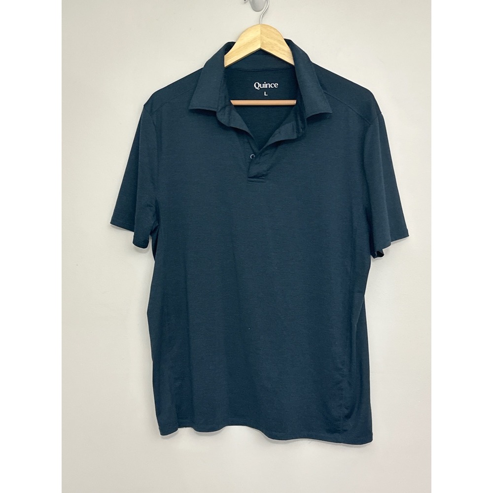 Quince Performance Polo Shirt Mens Size L Collared Tech Casual Relaxed Office